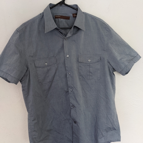 Perry Ellis Short Sleeve Dress Shirt - Picture 1 of 3